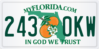 FL license plate 2430KW