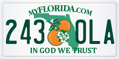 FL license plate 2430LA