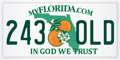 FL license plate 2430LD
