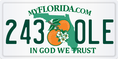 FL license plate 2430LE