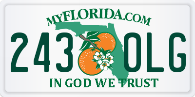 FL license plate 2430LG