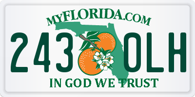 FL license plate 2430LH