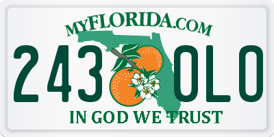FL license plate 2430LO