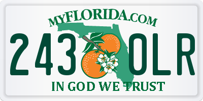 FL license plate 2430LR