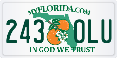 FL license plate 2430LU