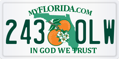 FL license plate 2430LW