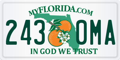 FL license plate 2430MA