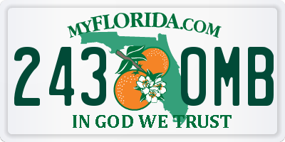 FL license plate 2430MB