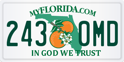 FL license plate 2430MD