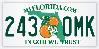 FL license plate 2430MK