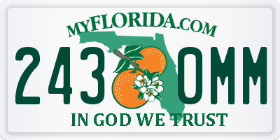 FL license plate 2430MM