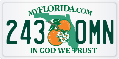 FL license plate 2430MN