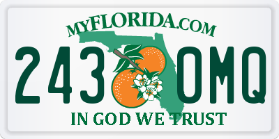 FL license plate 2430MQ