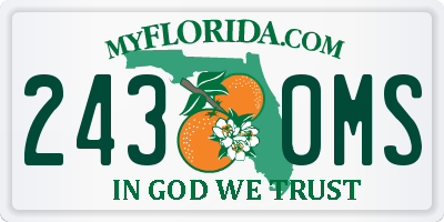 FL license plate 2430MS