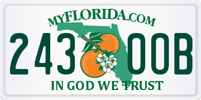 FL license plate 2430OB