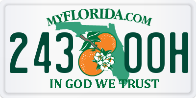 FL license plate 2430OH