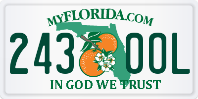 FL license plate 2430OL