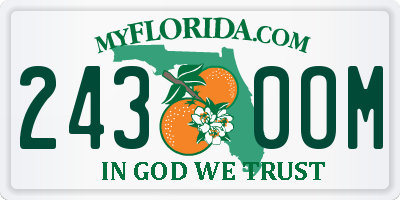 FL license plate 2430OM