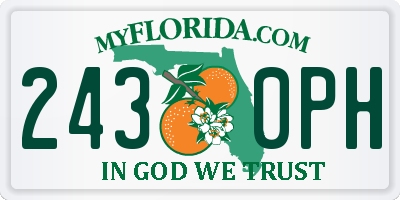 FL license plate 2430PH