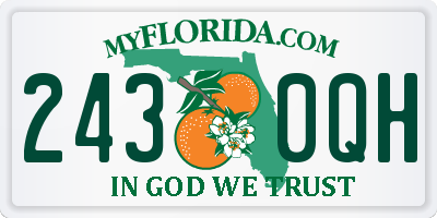 FL license plate 2430QH
