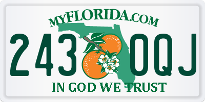 FL license plate 2430QJ