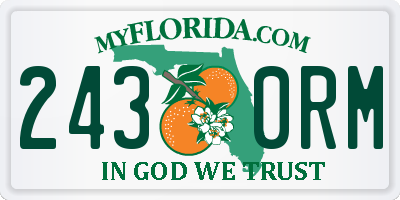 FL license plate 2430RM