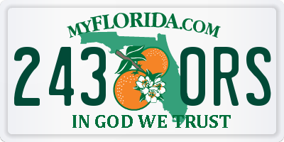 FL license plate 2430RS