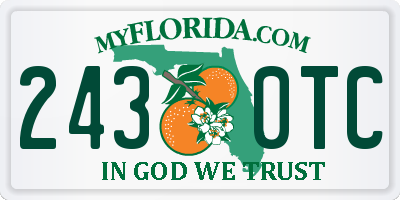 FL license plate 2430TC