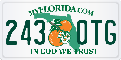 FL license plate 2430TG