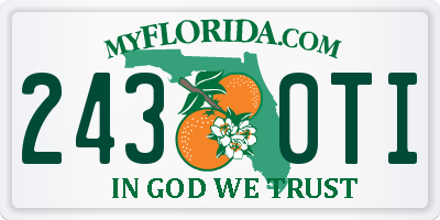 FL license plate 2430TI