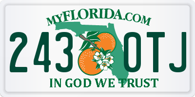 FL license plate 2430TJ
