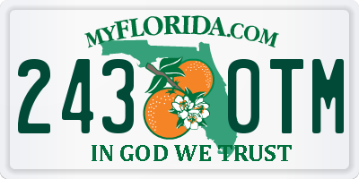 FL license plate 2430TM