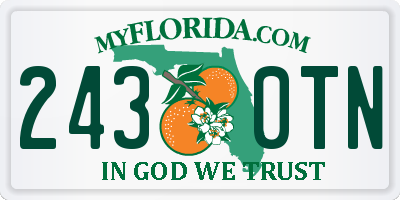 FL license plate 2430TN