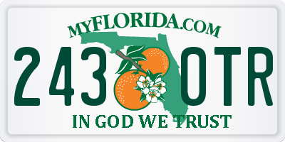 FL license plate 2430TR