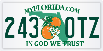 FL license plate 2430TZ