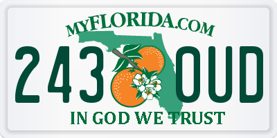 FL license plate 2430UD