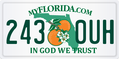FL license plate 2430UH