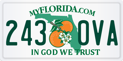 FL license plate 2430VA