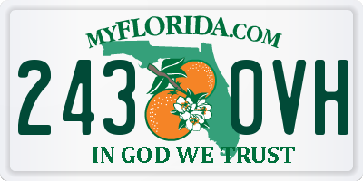 FL license plate 2430VH