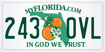 FL license plate 2430VL