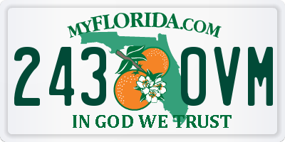 FL license plate 2430VM