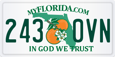 FL license plate 2430VN