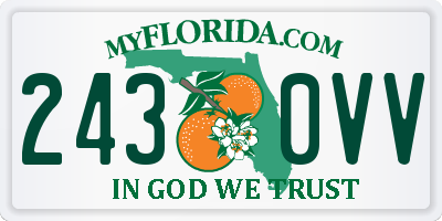FL license plate 2430VV