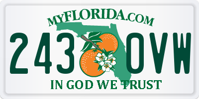 FL license plate 2430VW