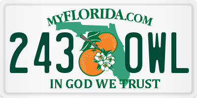 FL license plate 2430WL