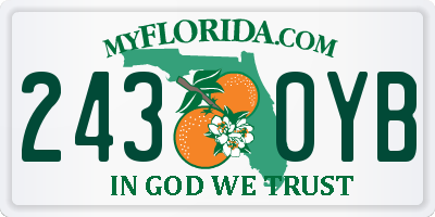 FL license plate 2430YB