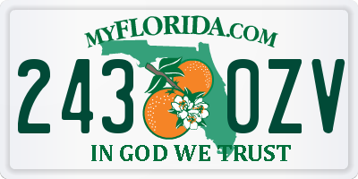 FL license plate 2430ZV