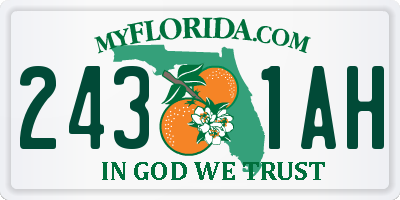 FL license plate 2431AH