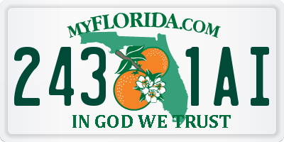 FL license plate 2431AI