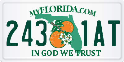 FL license plate 2431AT